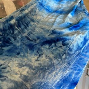 Super mega flared velvet bell bottoms blue cloud tie dye y2k spice girl bratz